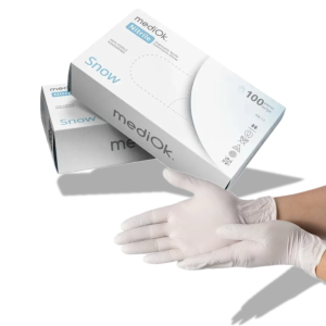 Нитриловые перчатки Mediok, цвет: белый, 50 пар
